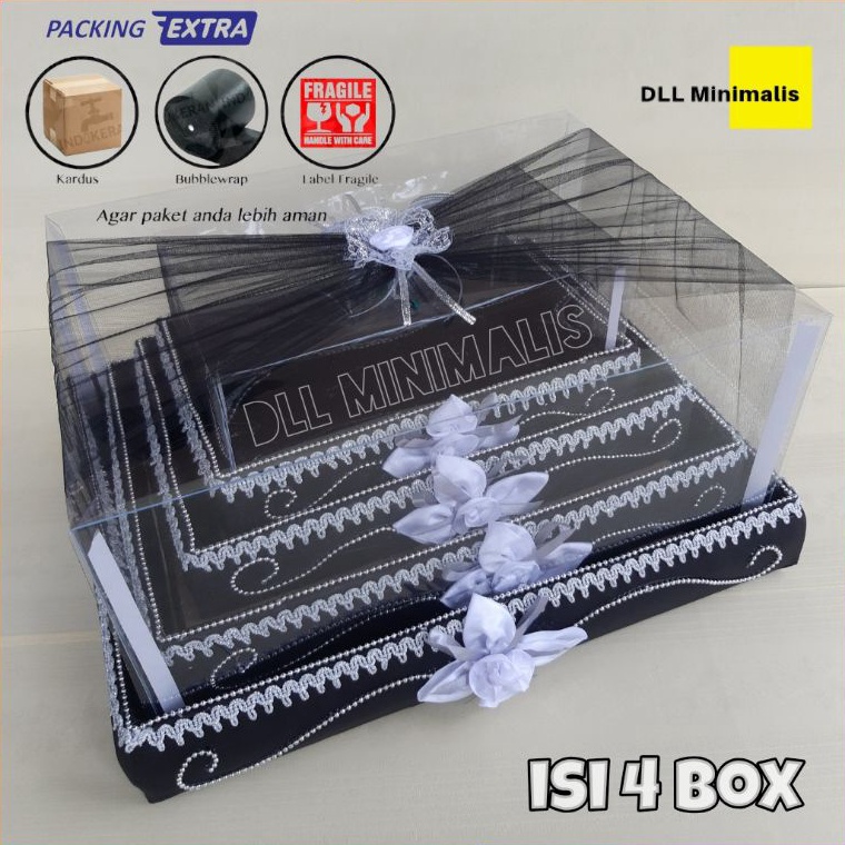 

Harga Miring Kotak Box Hantaran Pernikahan 1 Set Kotak Mahar Seserahan Mika Tile Bunga Hias