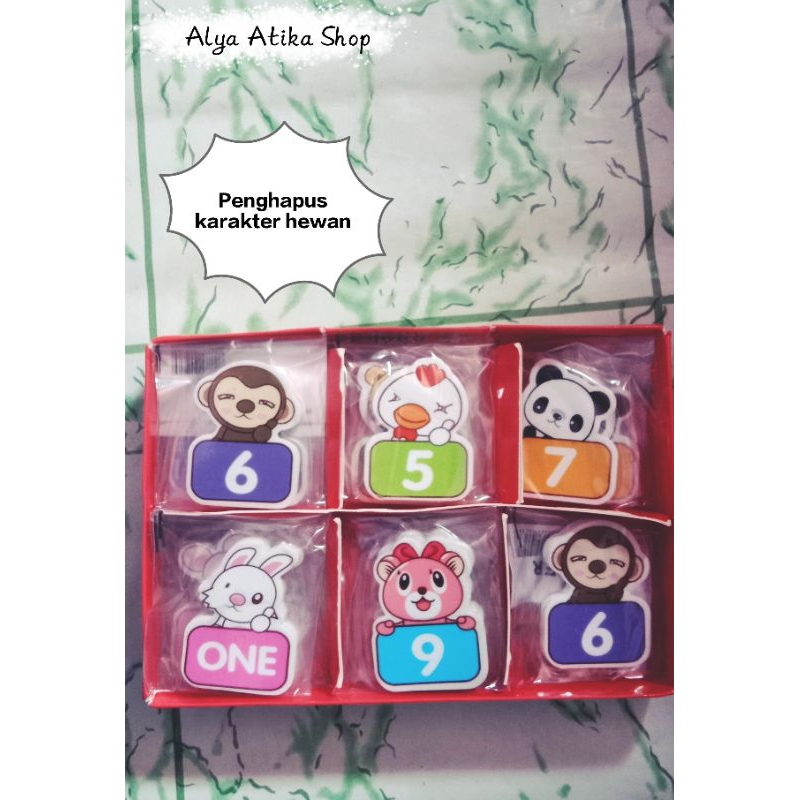 

[30 PCS] Penghapus Karakter Hewan Lucu