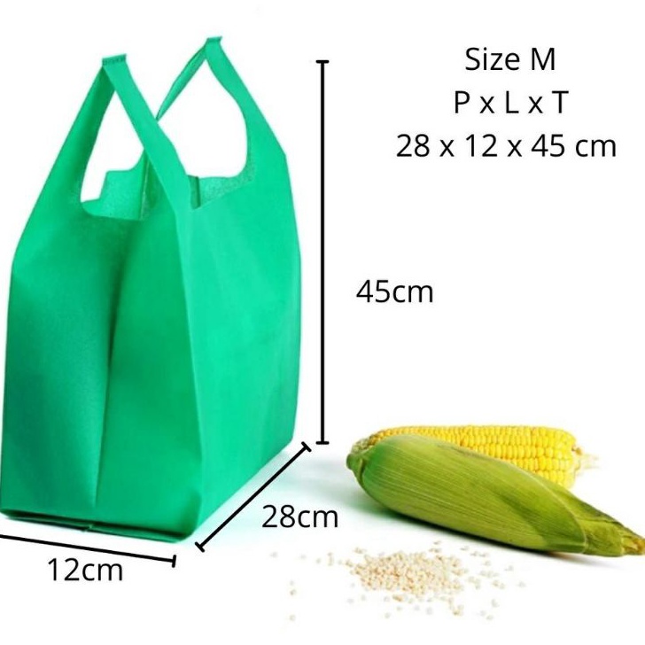 

Harga Promo 2 Pcs goodie bag tas kain spunbond Kresek 28x45x12 cm TAS KAIN KANTONG KRESEK GOODIE BAG