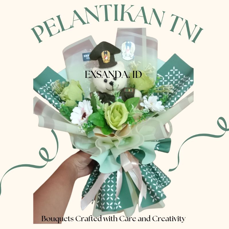 BUKET PDU TNI AD 5 BUNGA UNTUK PELANTIKAN PERWIRA PELANTIKAN BINTARA ATAU PELANTIKAN TAMTAMA