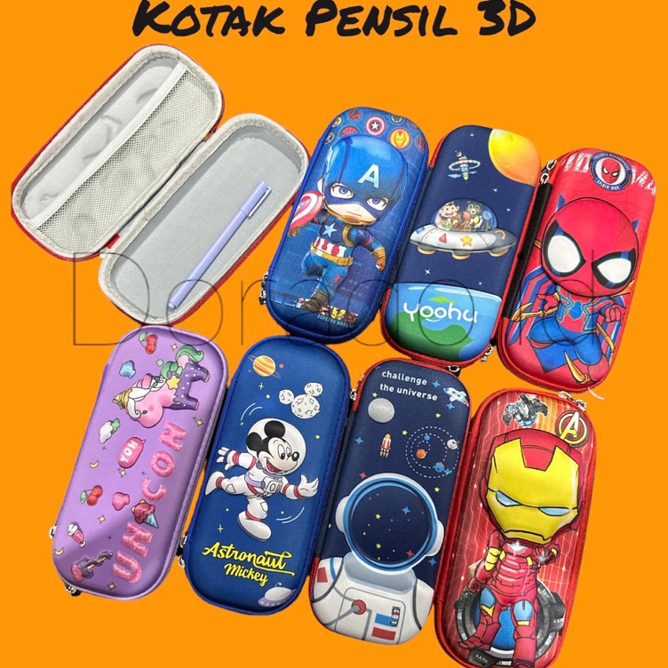 

Pasti Populer Tempat pensil kotak pensil 3D Karakter