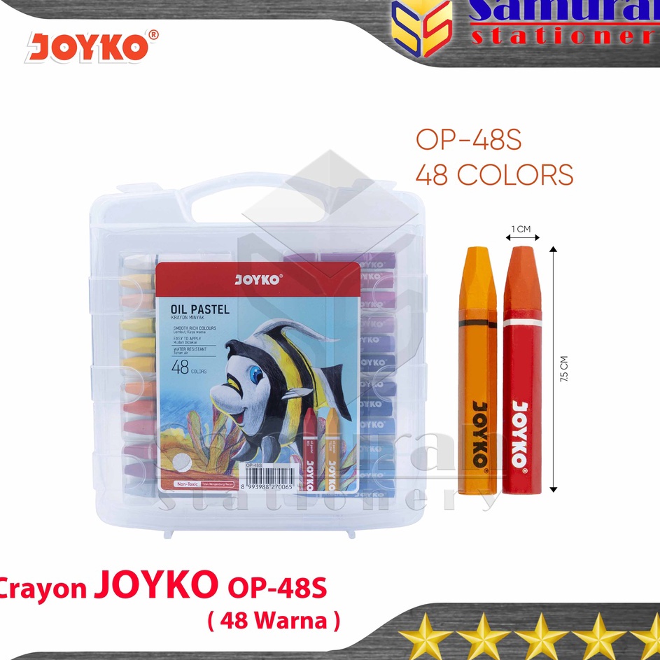

Fast Delivery Crayon Joyko OP48s Krayon Minyak isi 48 Warna Oil Pastel OP 48S For Drawing Water Resistant Non Toxic