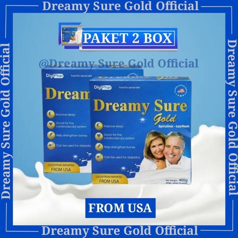 

PAKET 2 BOX SUSU DREAMY SURE GOLD IMPORT AMERIKA 100% asli herbal ( Mengatasi insomnia kesulitan tidur )