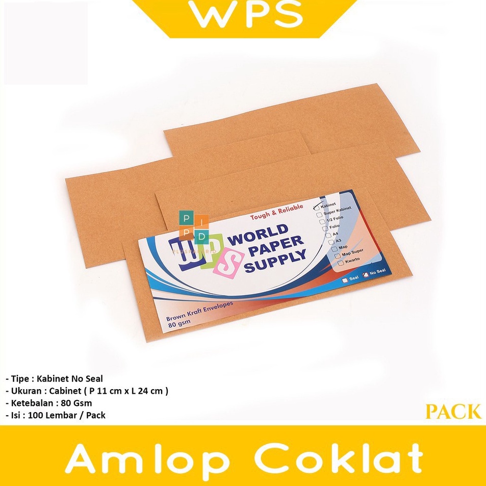 

Produk Viral WPS Amplop Coklat Kabinet 11 x 24 cm No Seal Pack