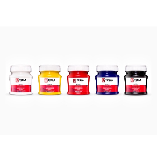 

DISCOUNT Acrylic Tesla Paint 125 ml ready 55 warna Cat akrilik lengkap