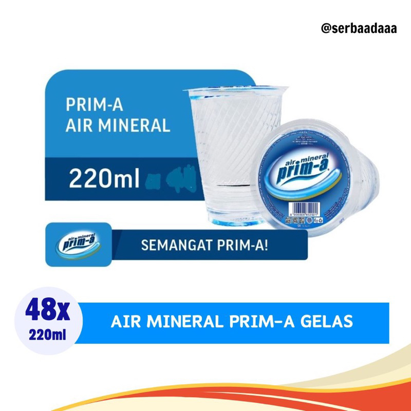 

Air Mineral Prima 220ml 1 Dus Isi 48 cup