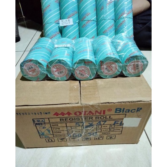 

Hadir Limited Kertas Kasir Struk Thermal Otani 58 x 48 atau 57 x 47 Black per pack isi 1 Roll