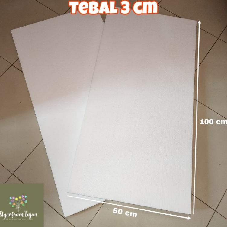 Grosir Diskon  1 x 5 tebal 3 cm styrofoam lembaran gabus lembaran