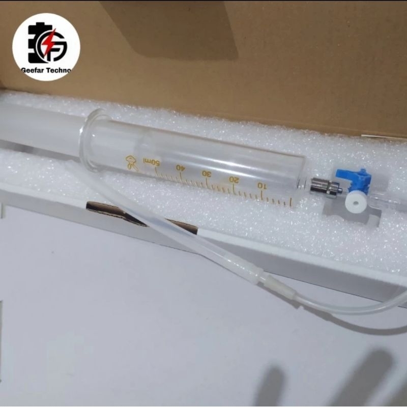 syringe DGA oil /suntikan kaca DGA 50ml/syring kaca 50ml