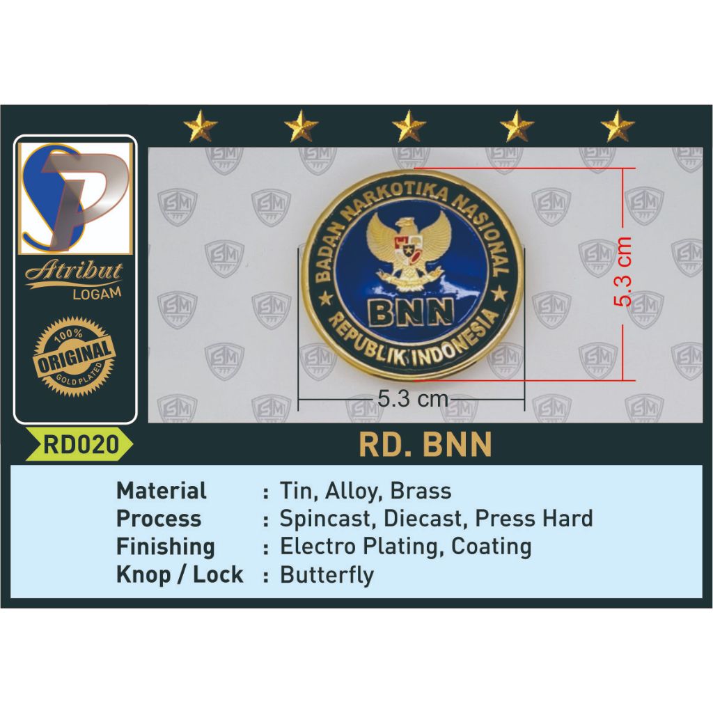 BREVET WING LENCANA EMBLEM PIN BNN