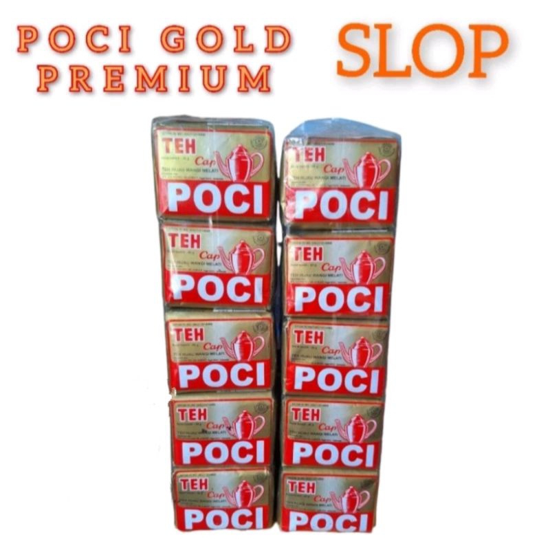 

TEH POCI GOLD PREMIUM 40Gr (1SLOP: 10pcs) / Teh Seduh Cap Poci Mas / Teh Poci Emas Gold Asli Tegal Slawi/Teh Tubruk Khas Tegal Slawi /Teh Tubruk/Teh Kepyur/Teh Seduh Wangi/Jasmine Hijau/Teh Melati/Oleh Oleh Tegal Slawi/Teh Kepyur Khas Tegal Slawi/Teh Solo