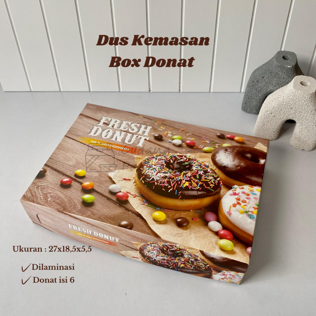 

100 pc / isi 6/ Dus Donat / Dus Makanan / Dus Kue/ Laminasi