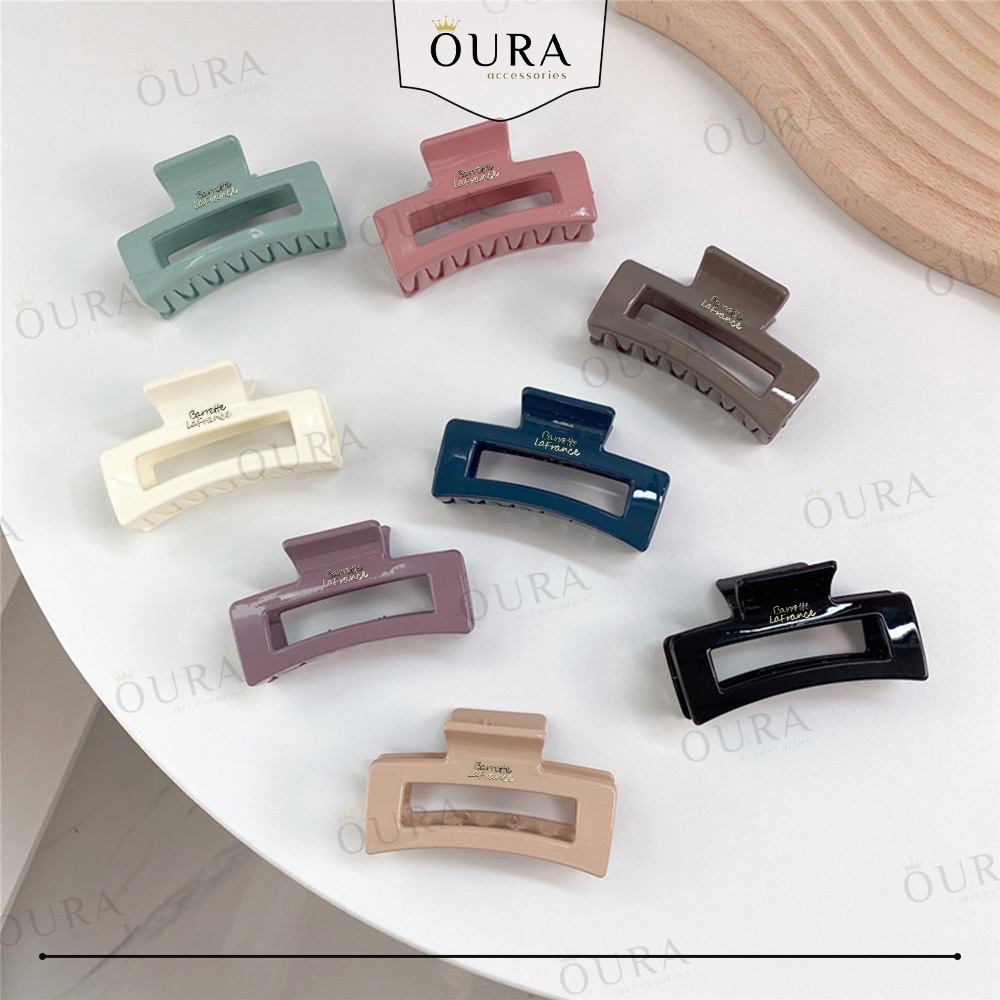Jepitan Rambut Korea Dewasa Jepit Salon Model Kotak GLOSSY Jedai Plastik Jedai Wanita Jepit Korea Ae