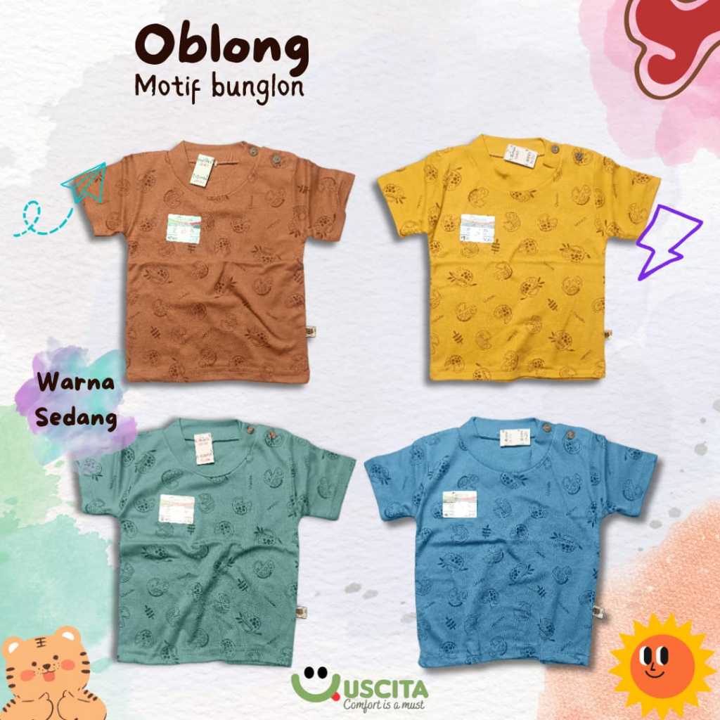 USCITA BABY - Oblong motif bunglon warna earth tone - Oblong bayi dan anak
