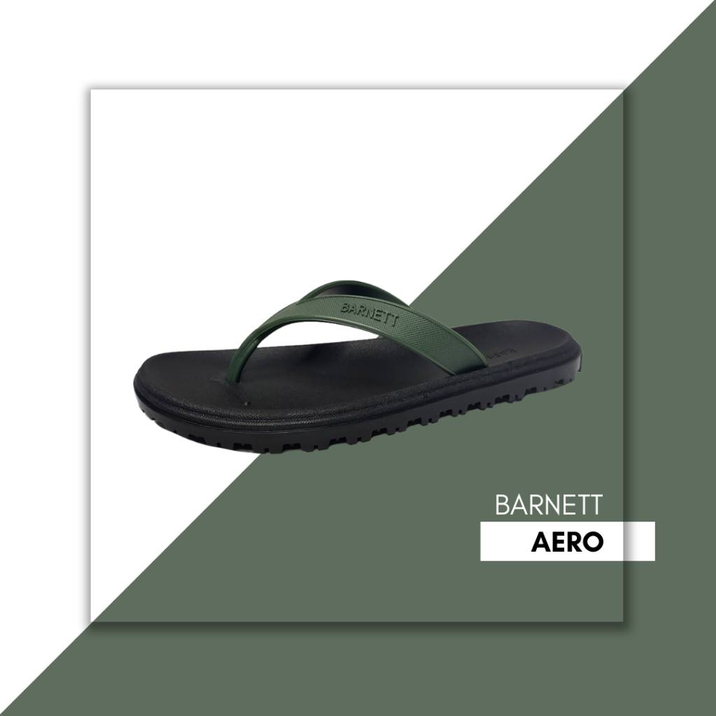 STEP - Sandal Sendal Pria Wanita Jepit Termurah Barnett Aero Olive