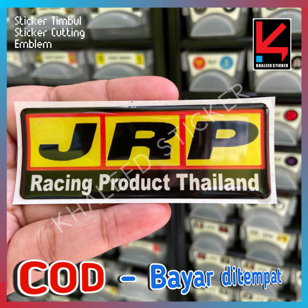 STIKER EMBLEM JRP STICKER MOTOR TIMBUL