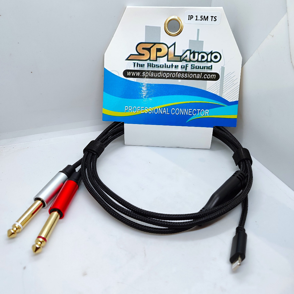 Kabel Audio SPL AUDIO IP-1.5 TS JACK HP IPHONE TO 2 JACK AKAI MONO DAN CANON ORIGINAL SPL