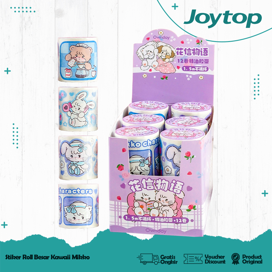 

JOYTOP Stiker Roll Label Motif Mikko DIY Tape