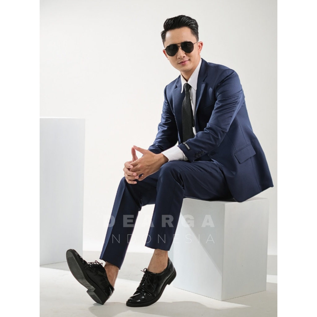 Jas formal Pengantin Wisuda Pria Slimfit Daza Navy- Dearga Indonesia