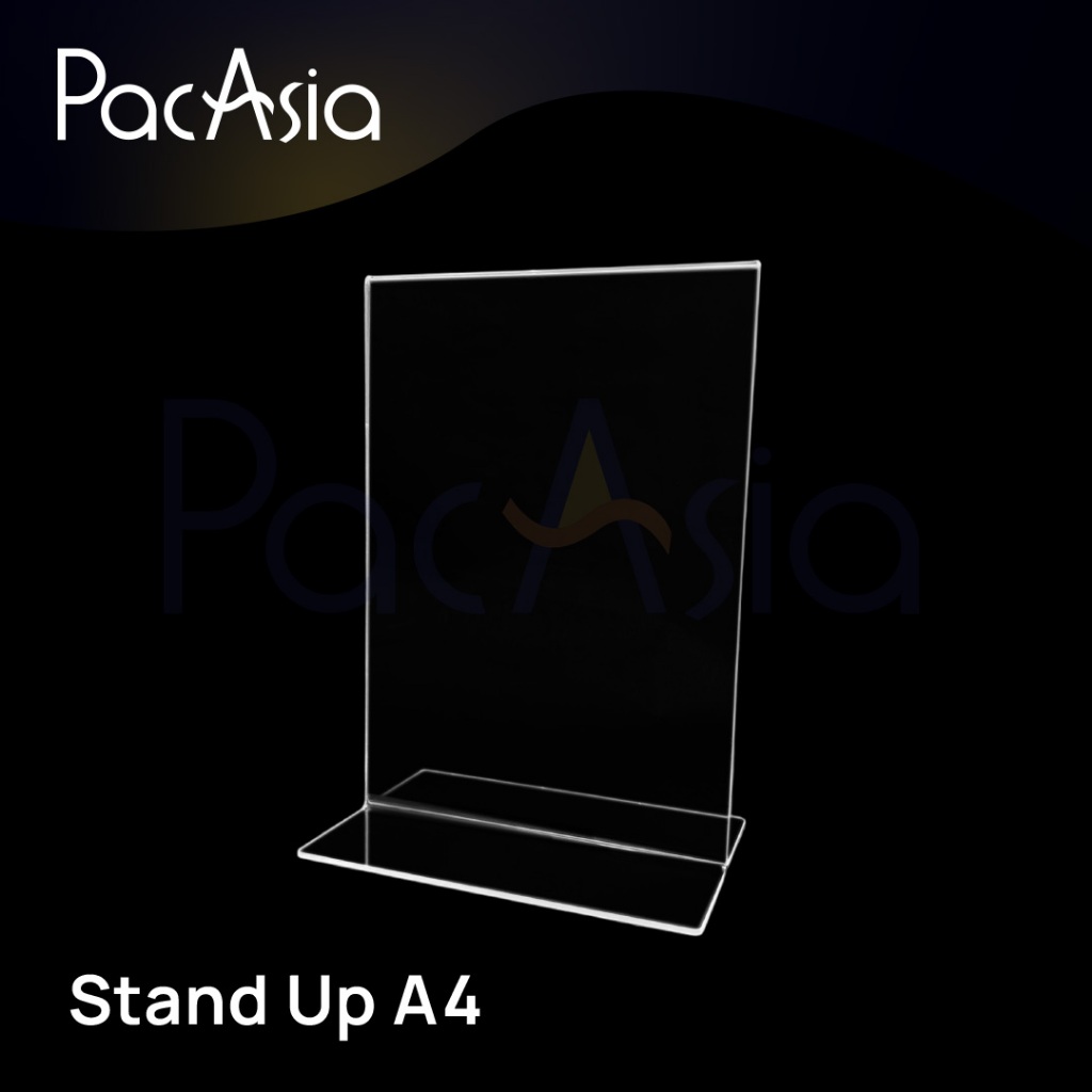 

Stand Akrilik A4 / Acrylic Display Stand Up A4 / Tempat Menu Brosur / Frame Akrilik Meja SU-401