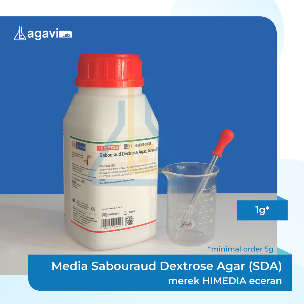 Media Sabouraud Dextrose Agar (SDA) Merk HIMEDIA