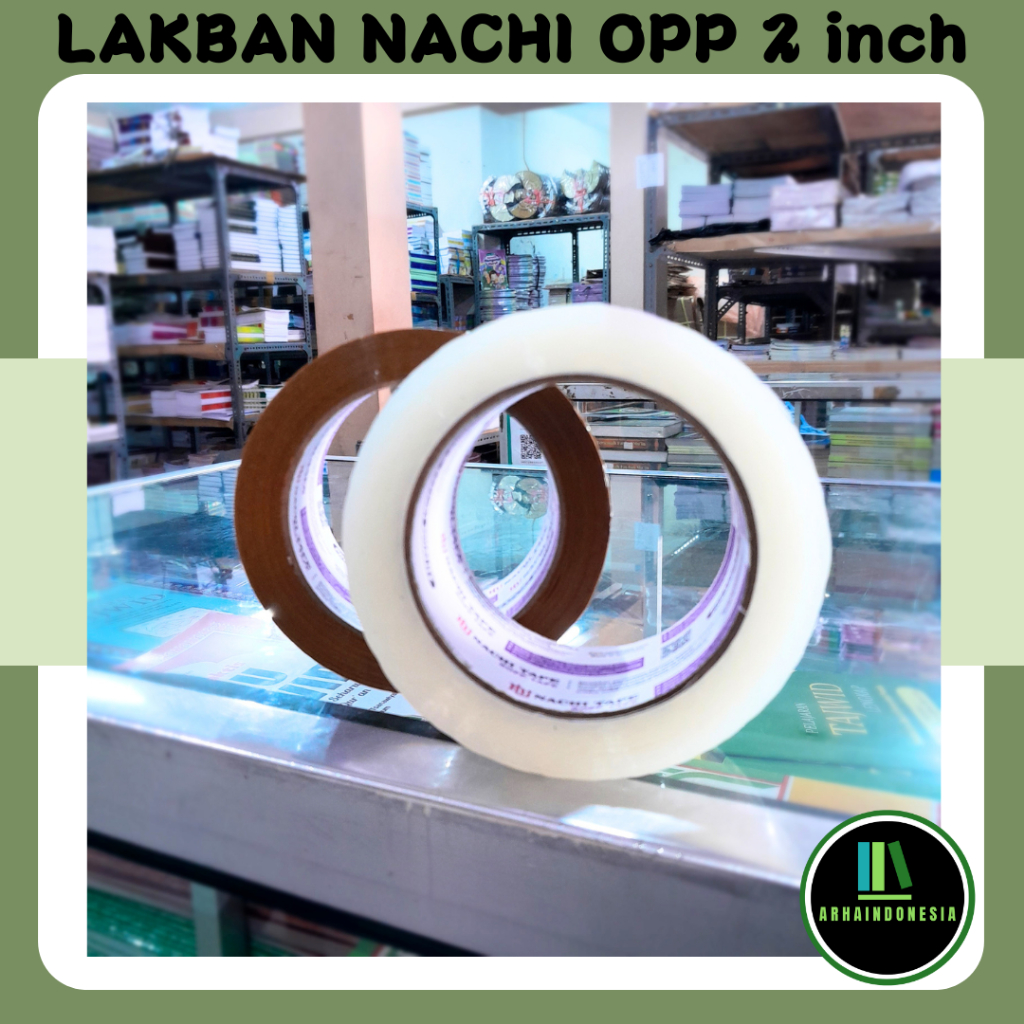 

LAKBAN NACHI OPP 2 inch cokelat/bening