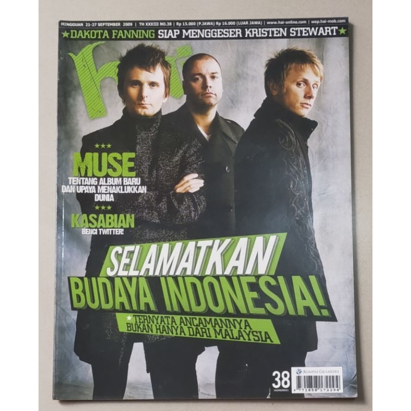 Majalah Hai no.38 / 21 September 2009 : MUSE - Sherina - Dakota Fanning - Naturalisasi Timnas - Apol