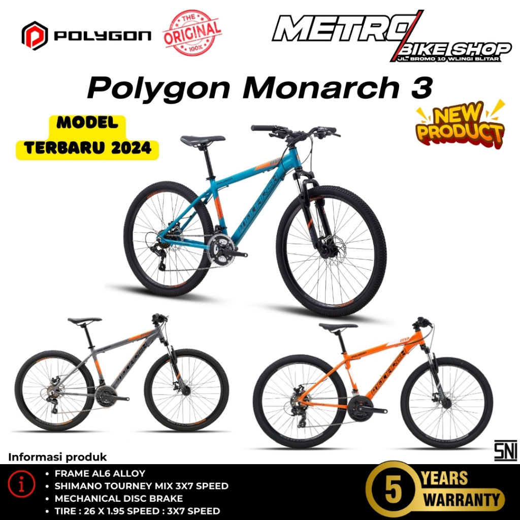 Sepeda gunung Polygon Monarch 3 M3 MO3 Sepeda gunung anak 26