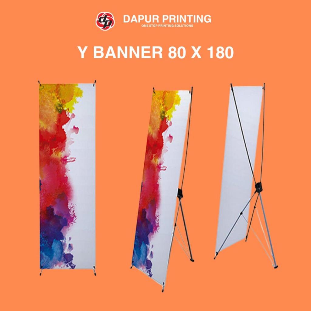Rangka Stand Y Banner , BANNER Alumunium 60x160CM 80 X 180 Display