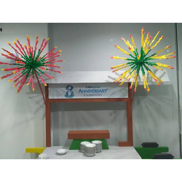 STANDING RAMBUT ONDEL ONDEL POHON KEMBANG KELAPA POT HOLOGRAM ADAT BETAWI MANGGAR ORNAMENT DEKORASI 