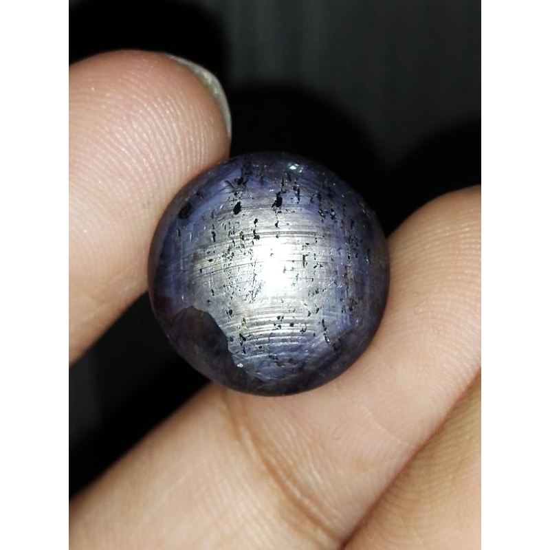 Natural Purple Star Sapphire 14 x 14 x 7 mm 20.1 Ct No Heat Round Cabochon Code 1243