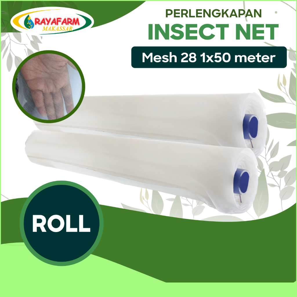 Insect Net 28 Putih lebar 1 x 50 meter – Roll
