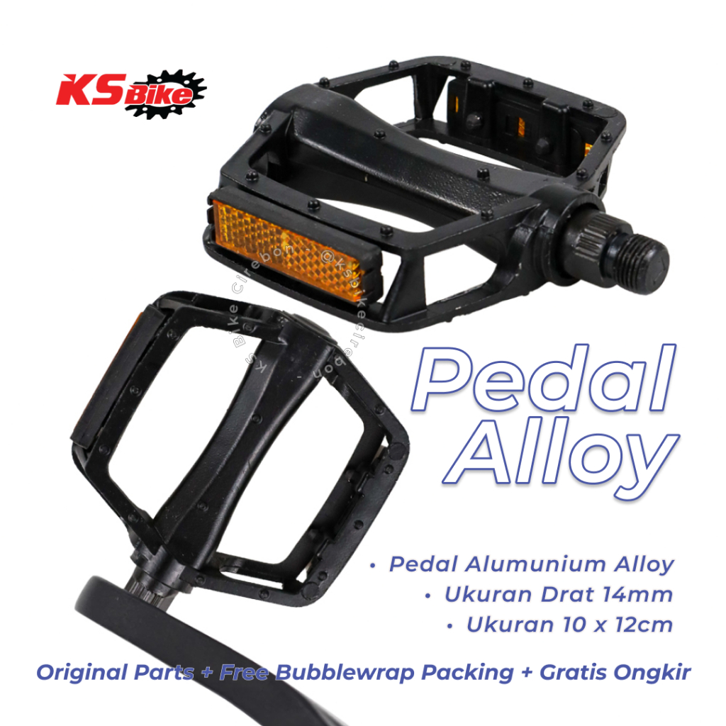 Pedal Sepeda Alumunium Alloy Promend Jt 410 Black Anti Slip KS Bike Cirebon