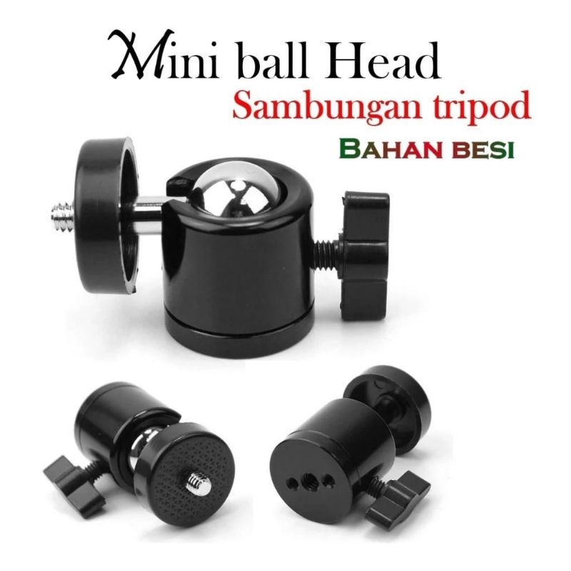 Mini Ball Head - Ball Head Ringlight - Mini Ball Head Tripod Kamera ball bahan besi