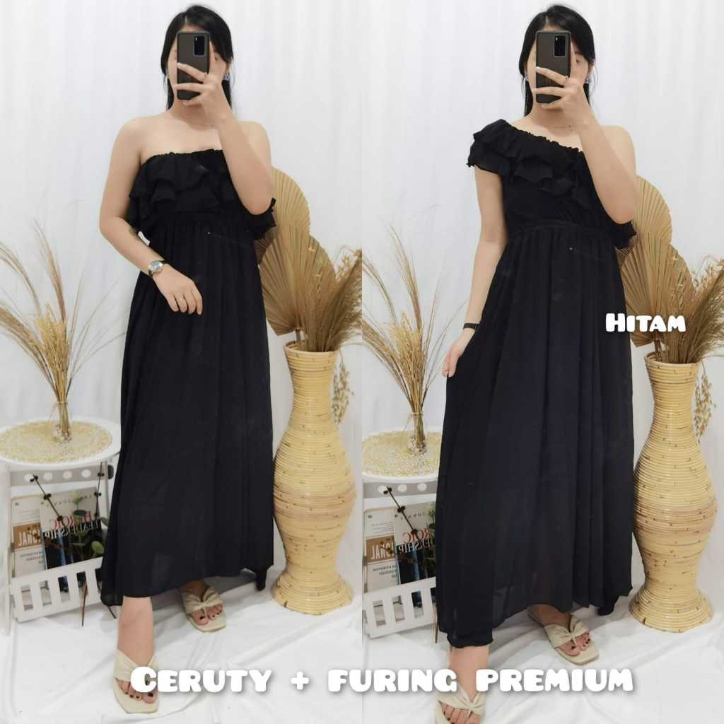 SABRINA DRESS PANJANG PREMIUM CERUTY IMPORT / GAUN PESTA PANJANG / GAUN PUTIH PREWED / GAUN PESTA ME