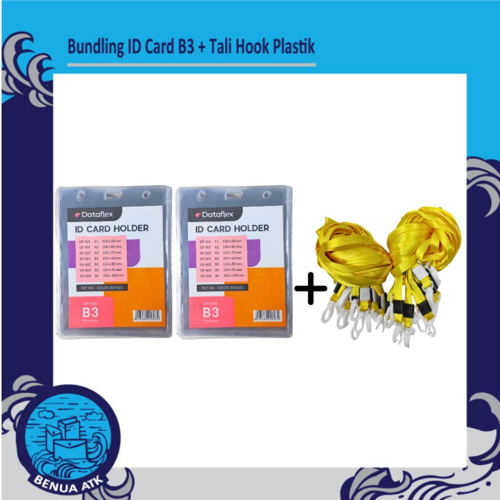 

BUNDLING ID Card Holder B3 + Tali Nylon Hook Plastik (NYLKP)