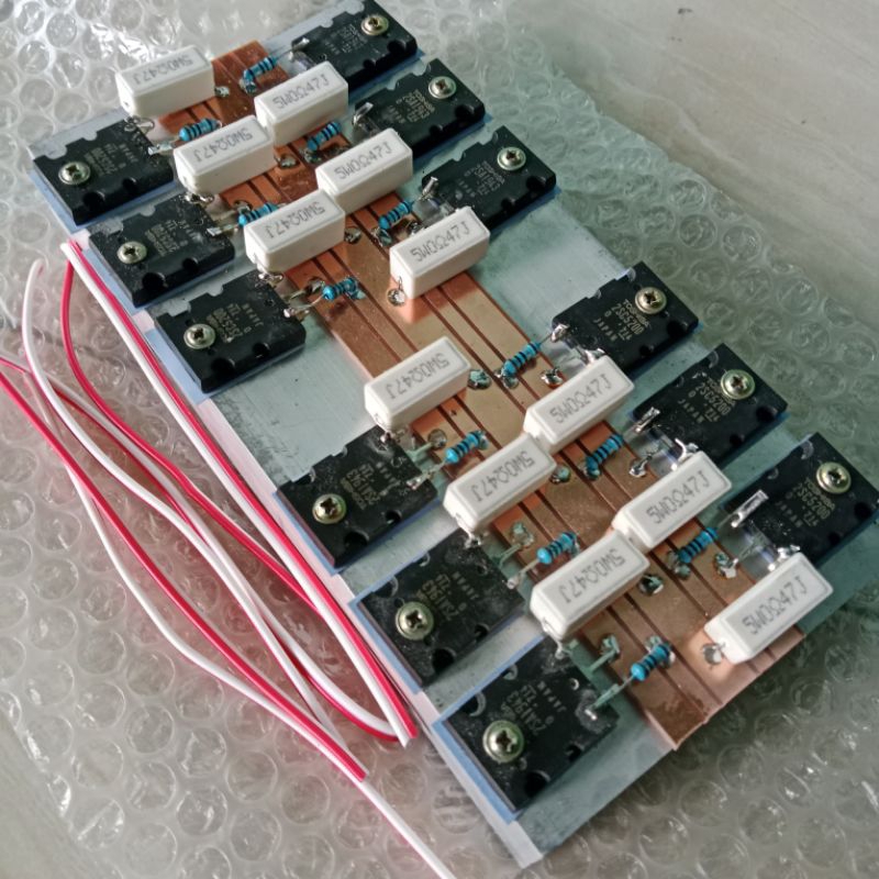 heatsink pendingin plus final 6 set transistor toshiba original stereo