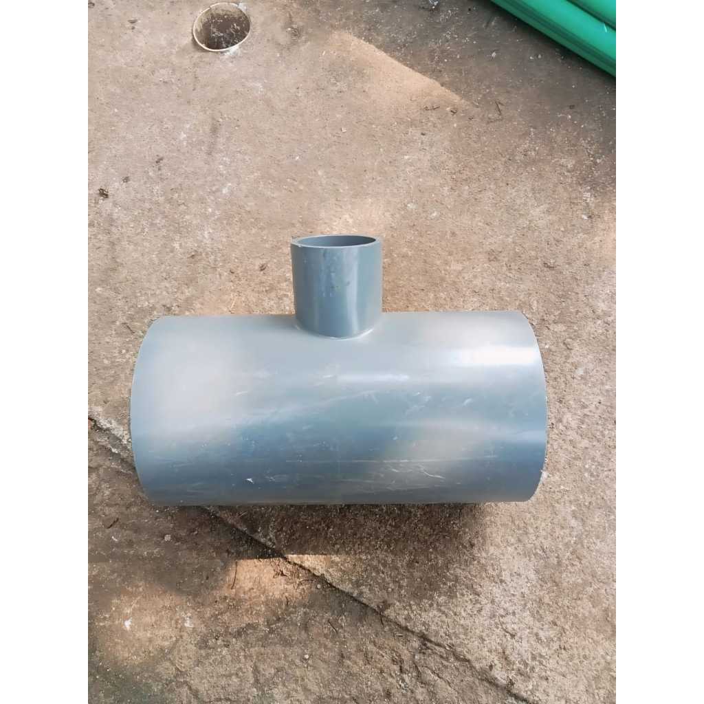 Tee PVC 4" x 1 1/2" AW / Tee PVC 4 Inch x 1 1/2 inch AW / Tee PVC AW 4" x  1 1/2" / Tee 4" x 1 1/2" 