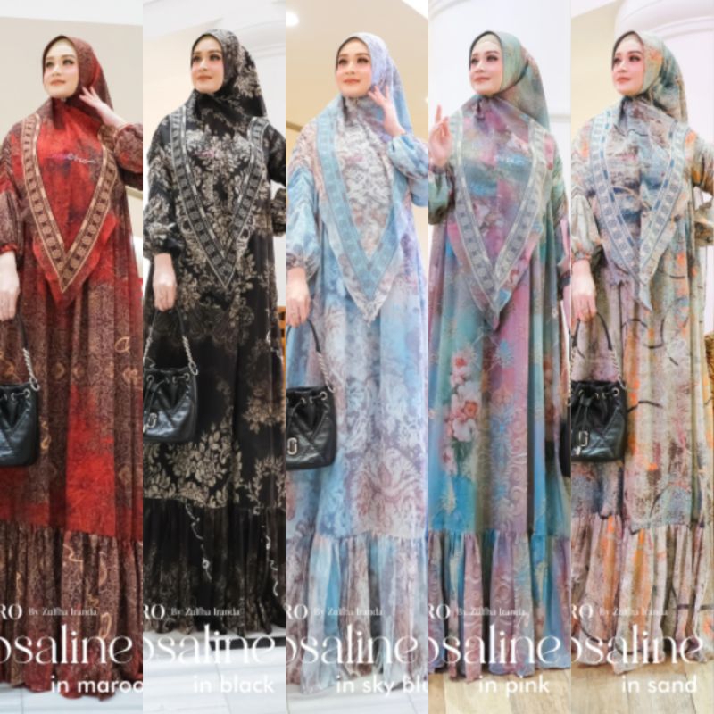 (oX8) OMEIRO ROSALINE 6  Baju Gamis Syari Muslimah Roseline Series Vol 6 By Omeiro. TZY Olshop