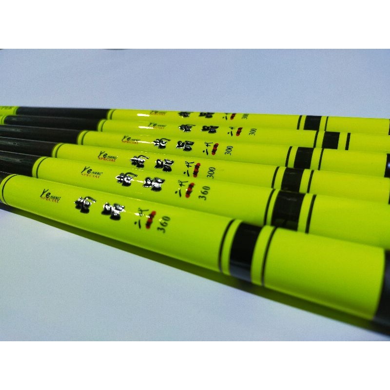 joran tegek karbon ruas pendek super ringan yehang super 270 300 360 cm