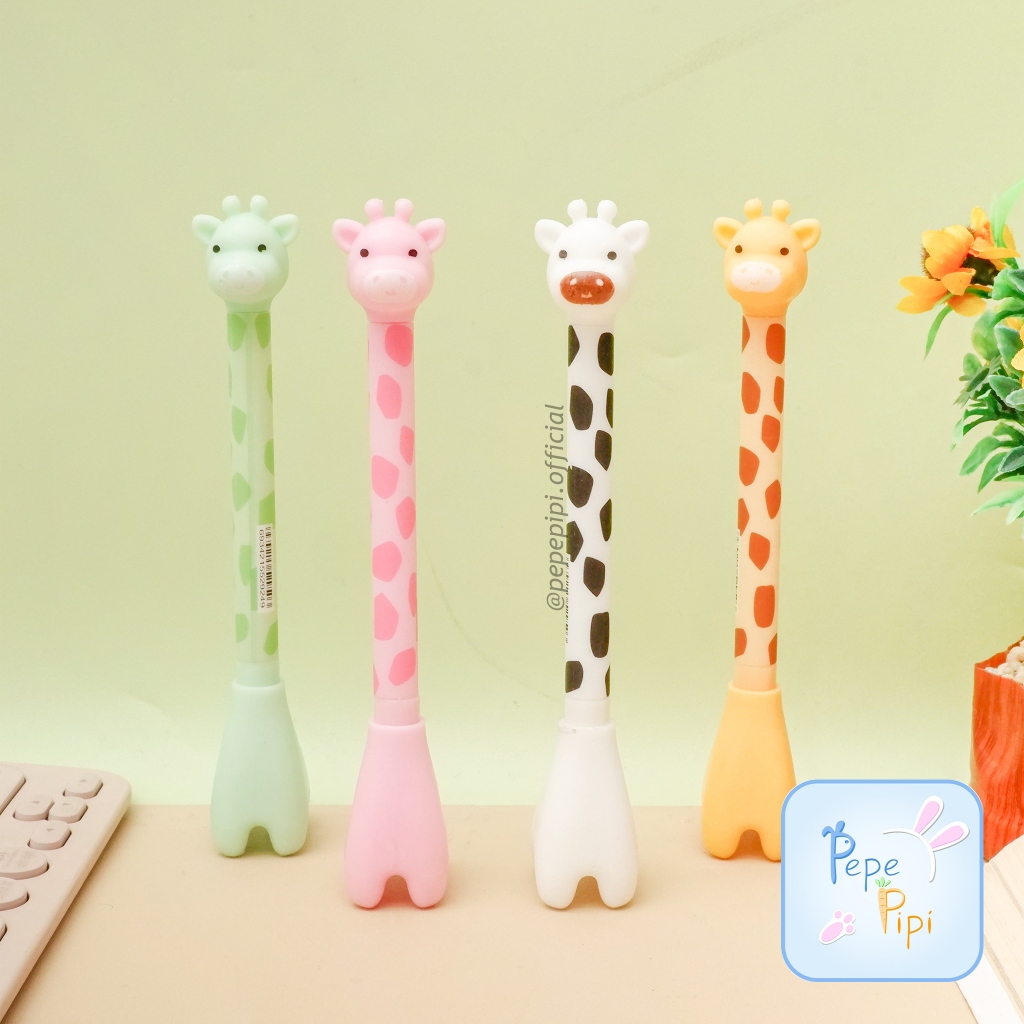 

Pena 3D Jerapah Varian 2 Bolpen Standing Pen Giraffe Animal Pulpen Gelpen Karakter Murah Lucu Selusin animal zoo