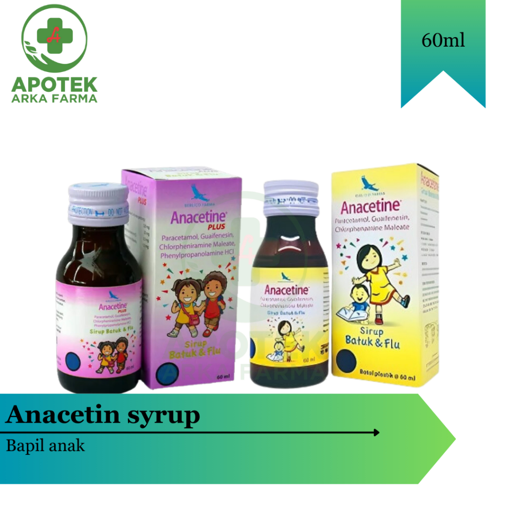 Anacetin syrup 60 I Anacetin plus syrup 60ml