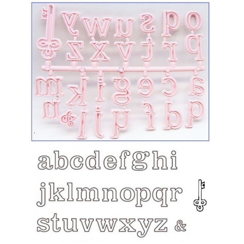 

Cutter Plastik Alphabeth Lower case 28pc / cetakan huruf no ( 8 )