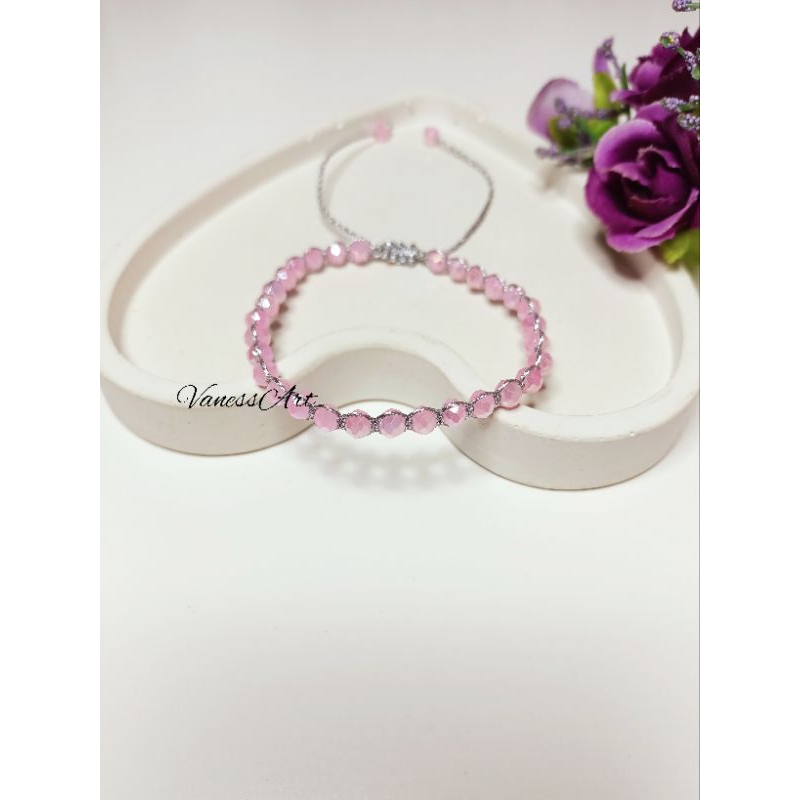 Gelang crystal tali macrame | Gelang crystal ceko serut | Gelang samapura | macrame bracelet