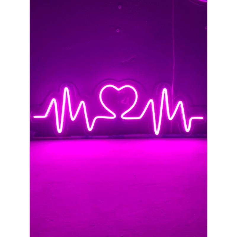 NEON SIGN/NEON FLEX MODEL GAMBAR DETAK JANTUNG LOVE