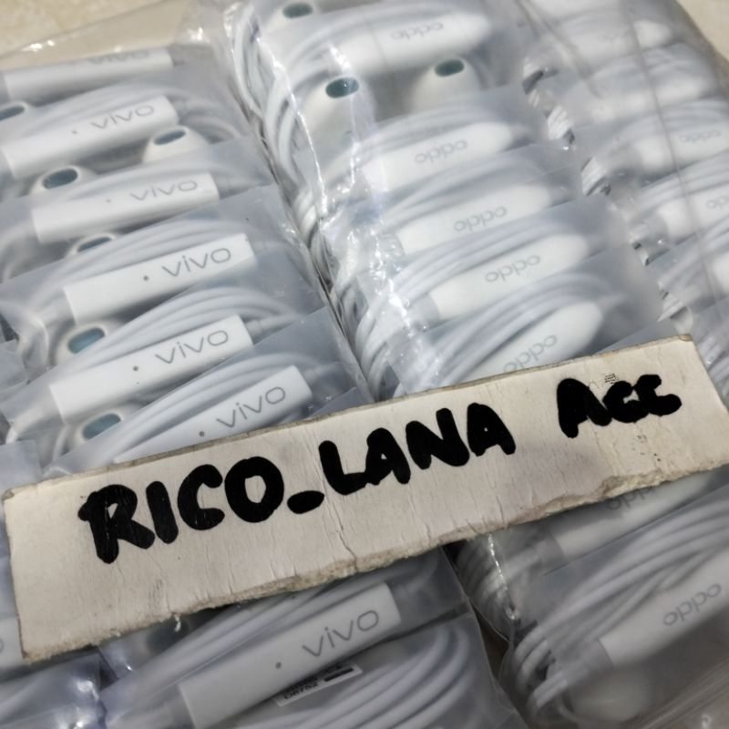 HEADSET HANDSFREE EARPHONE ORIGINAL VIVO OPPO NGEBASS