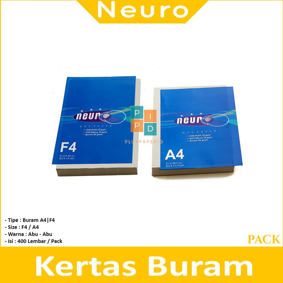 

Harga Termurah NEURO Kes Hvs Koran F4 A4 Buram Pack