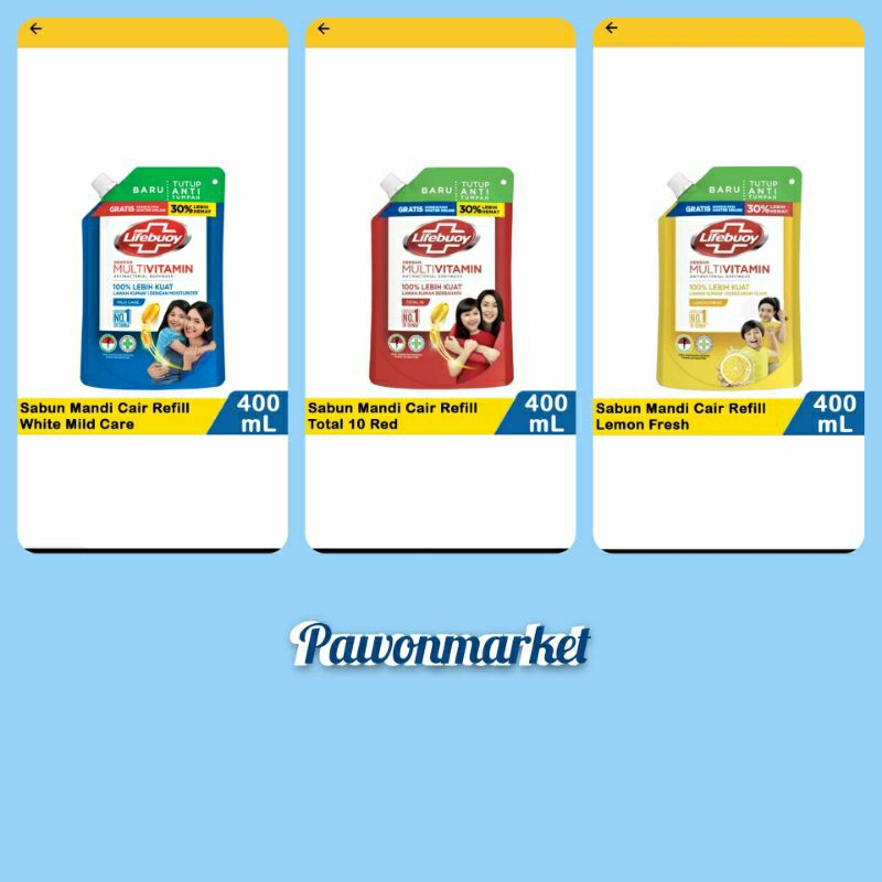 Lifebuoy Sabun Mandi Cair  400 ml