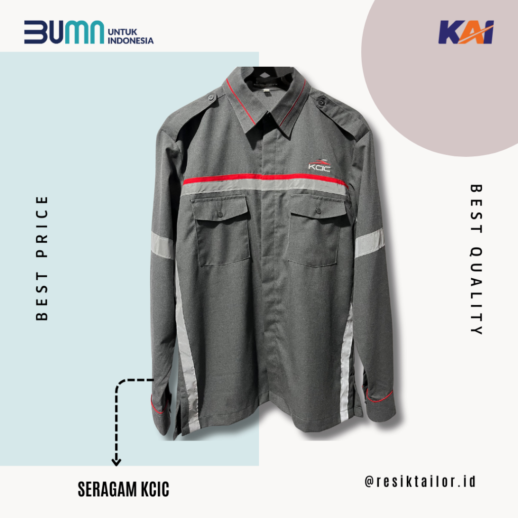 Seragam Abu KCIC Kereta Cepat Indonesia China