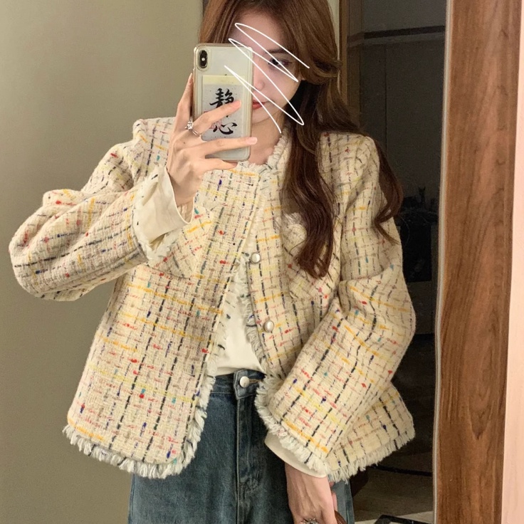 COD yikooKorea jakets warnawarni lengan panjang wanita winter coat